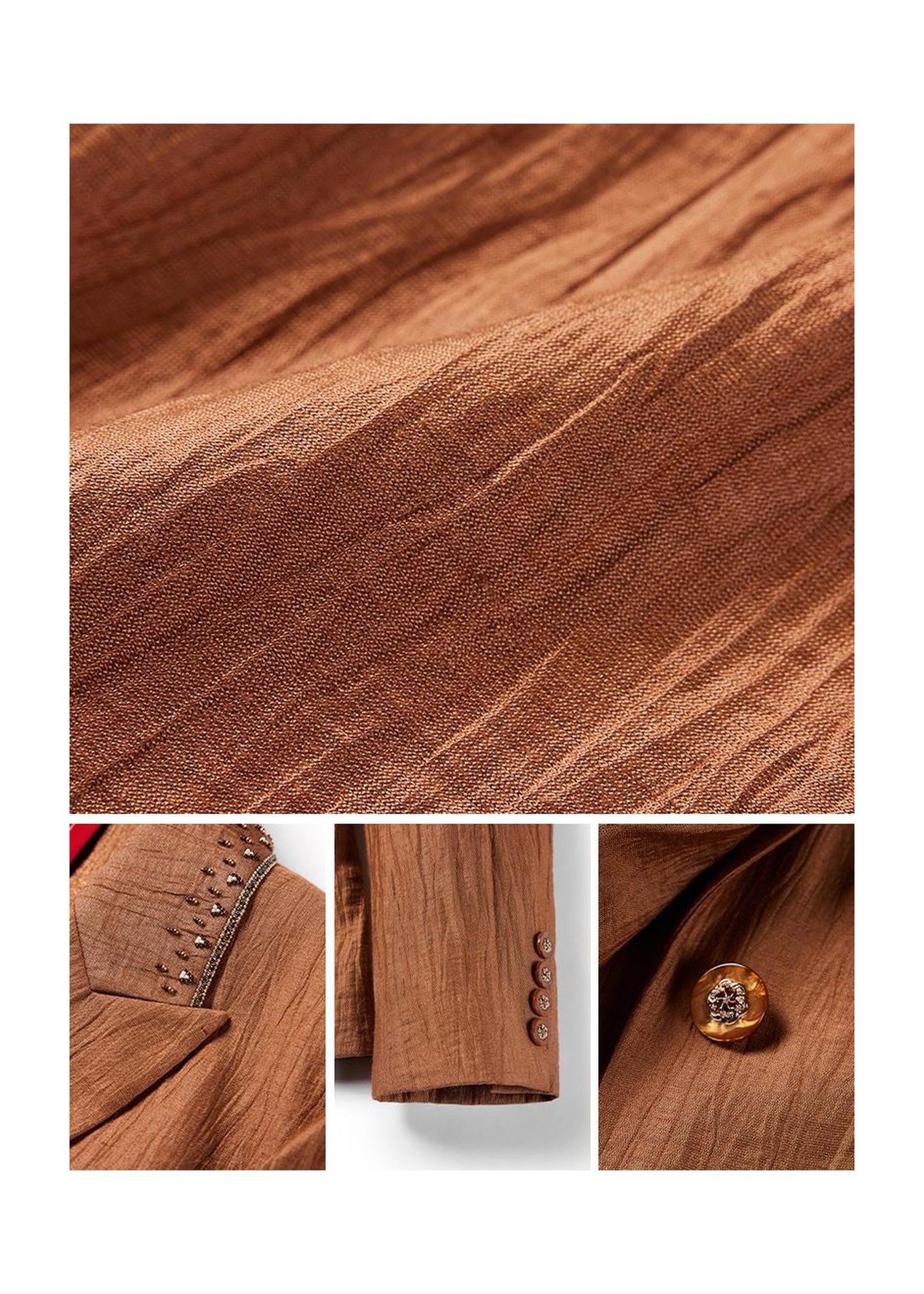 Linen Blazer | Brown