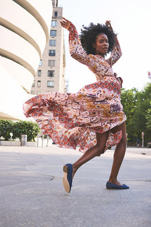 Lolan Dress | Rose Dawn Geo Emblem