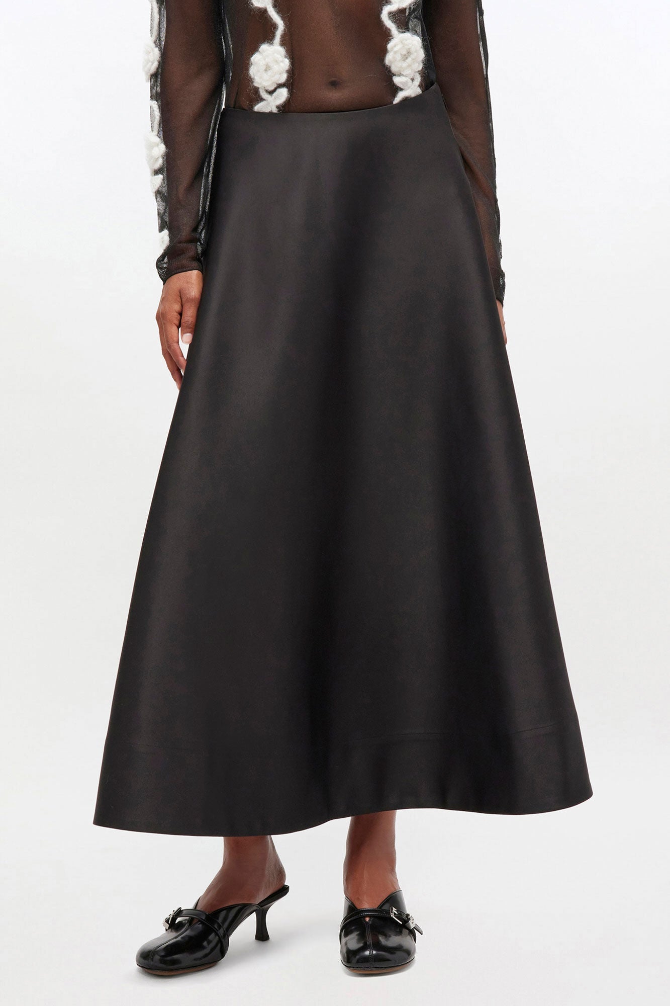 Long Circle Skirt | Black