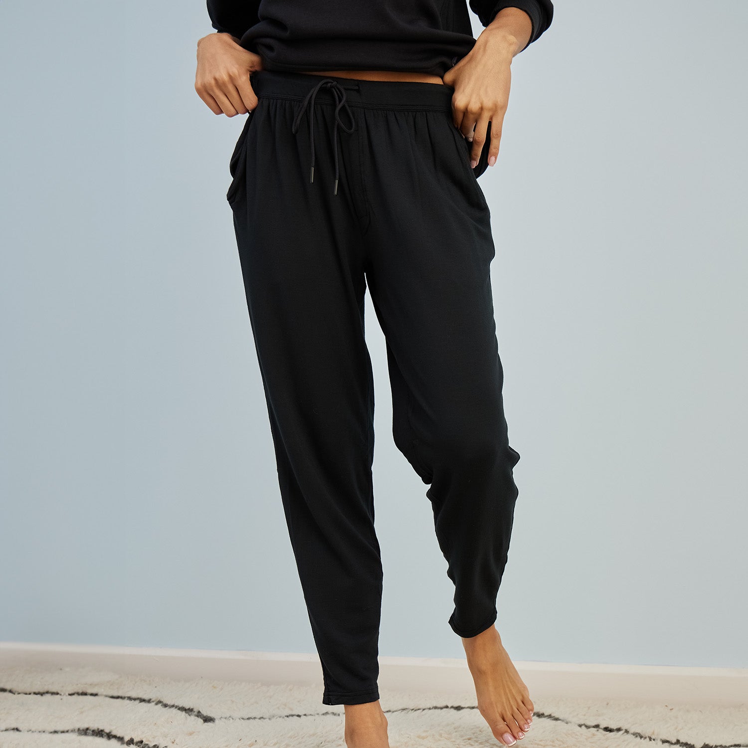 Modal French Terry Long House Shorts | Black