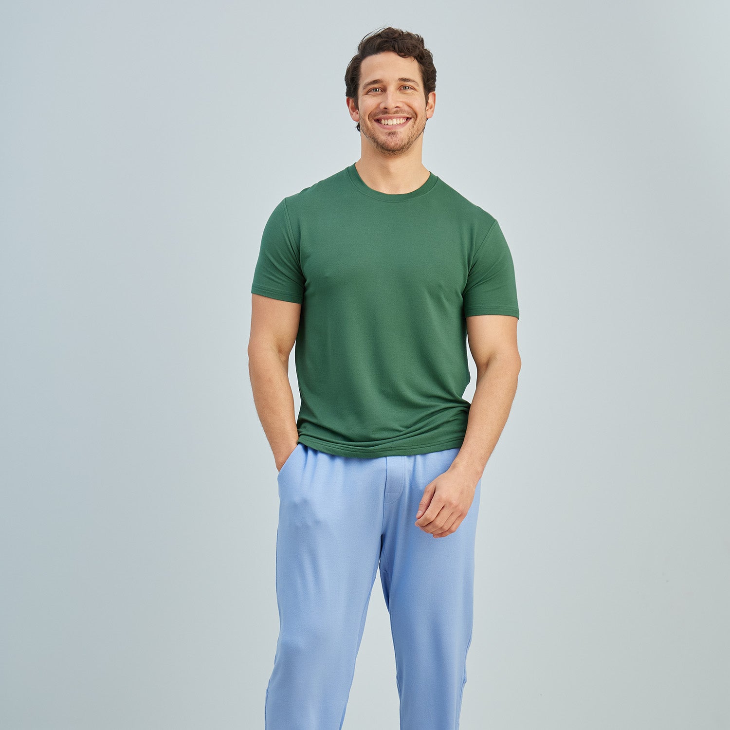 Modal French Terry Long House Shorts | Glacier