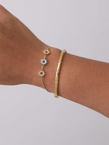 Sunlit Trio Bracelet | 5A Grade Cubic Zirconia | 14K Gold Plated Brass