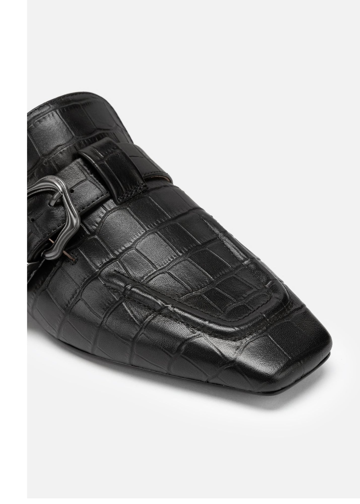 Low-heeled Muller Slippers | Black