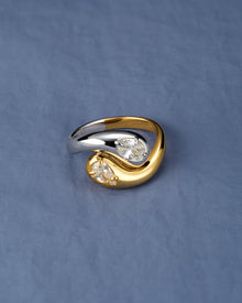 The Bianco Nero Interlock Ring | Silver/Gold