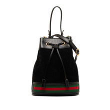 Gucci | Pre-Owned Suede Ophidia Web Bucket Bag | Black