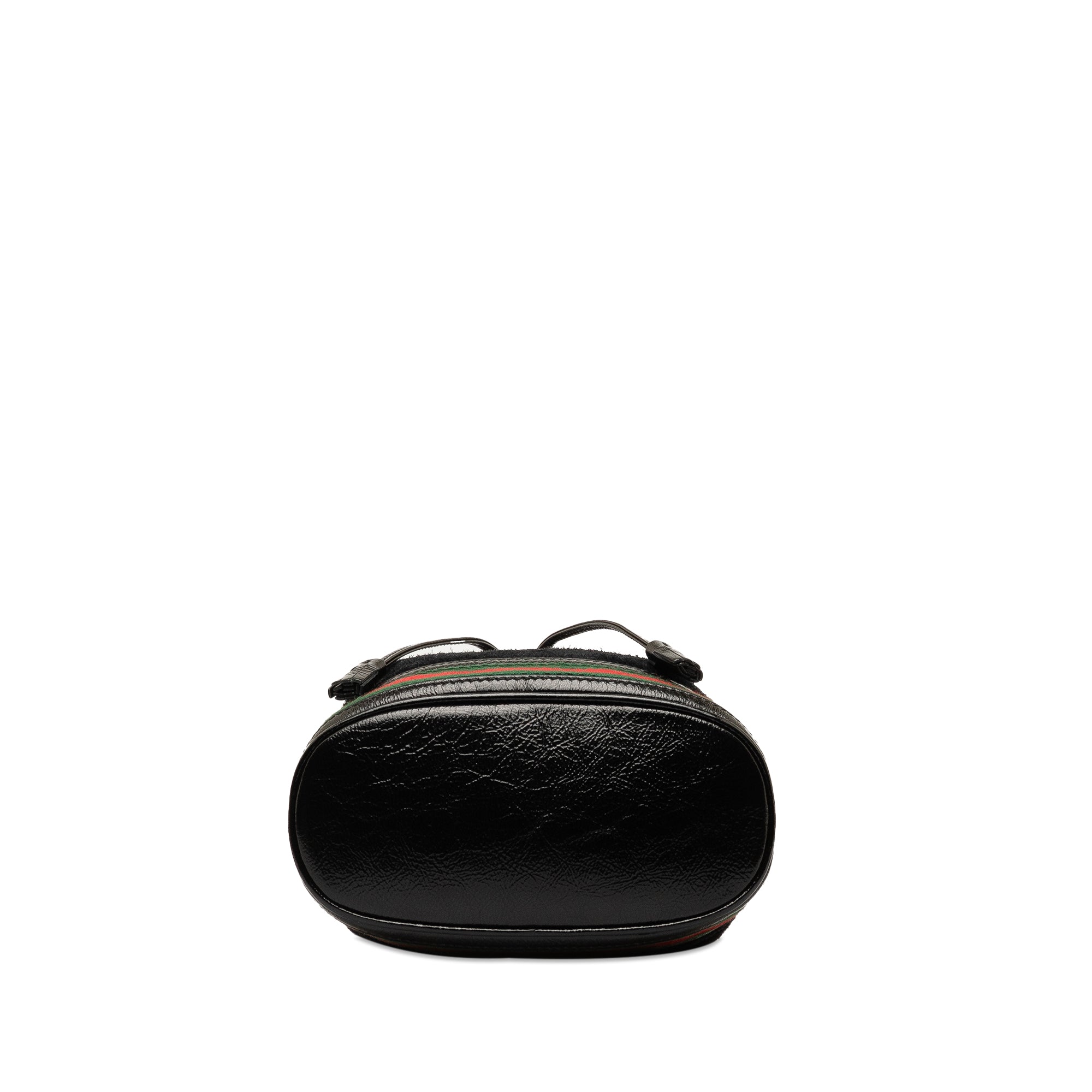 Gucci | Pre-Owned Suede Ophidia Web Bucket Bag | Black