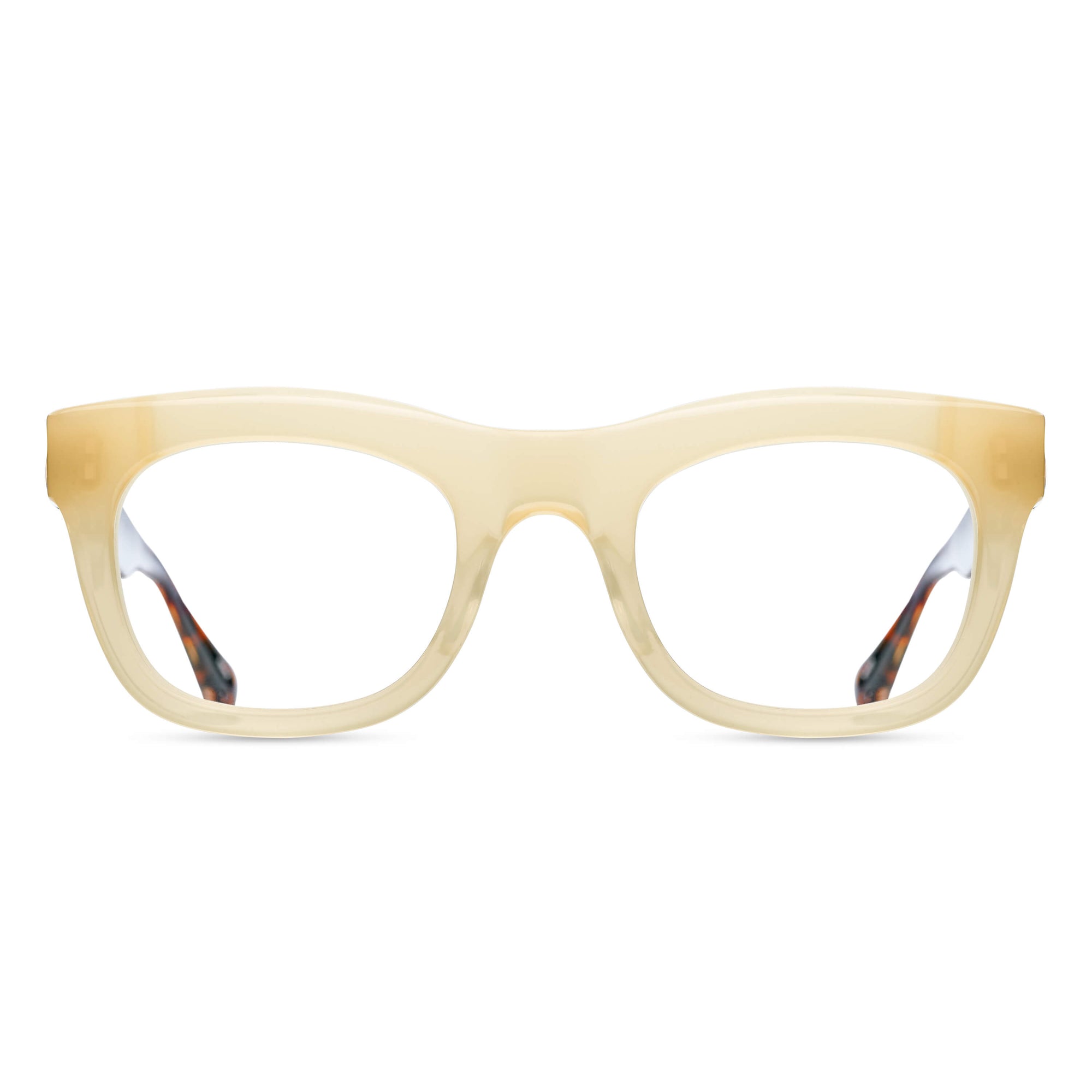 M1020 Rectangle Optical | Natural Brown | Clear Lens | 50MM