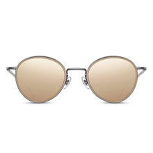 M3070 Panto Sunglass | Matte Caramel/Matte Black | Gold Mirror Lens | 47MM