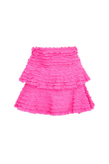 Macaw Cotton Gauze Mini Tier Skirt | Lovestruck Pink