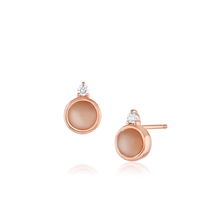 Women | Peach Moonstone Andromeda Studs | 14k Rose Gold