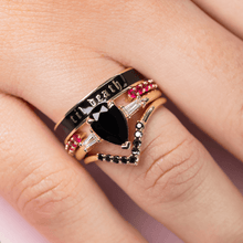 Women | Ruby Cosmic Light Open Shank Band | 14k Rose Gold