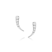 Women | White Diamond Ear Crawlers | 14k White Gold