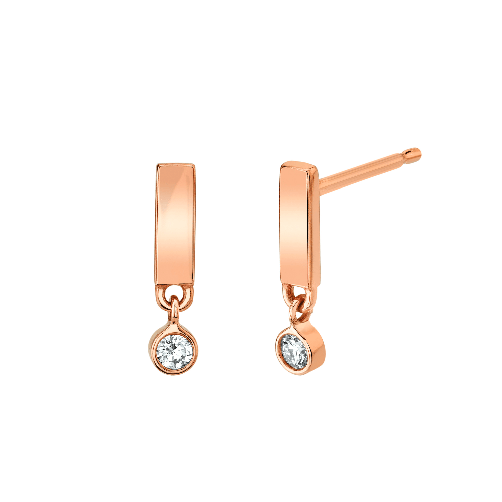 Women | Silhouette Earrings IV | 14k Rose Gold