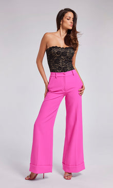 Mavis Crepe Pants | Magenta