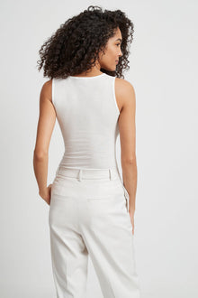 Eva Sheer Sleeveless Top | Off White