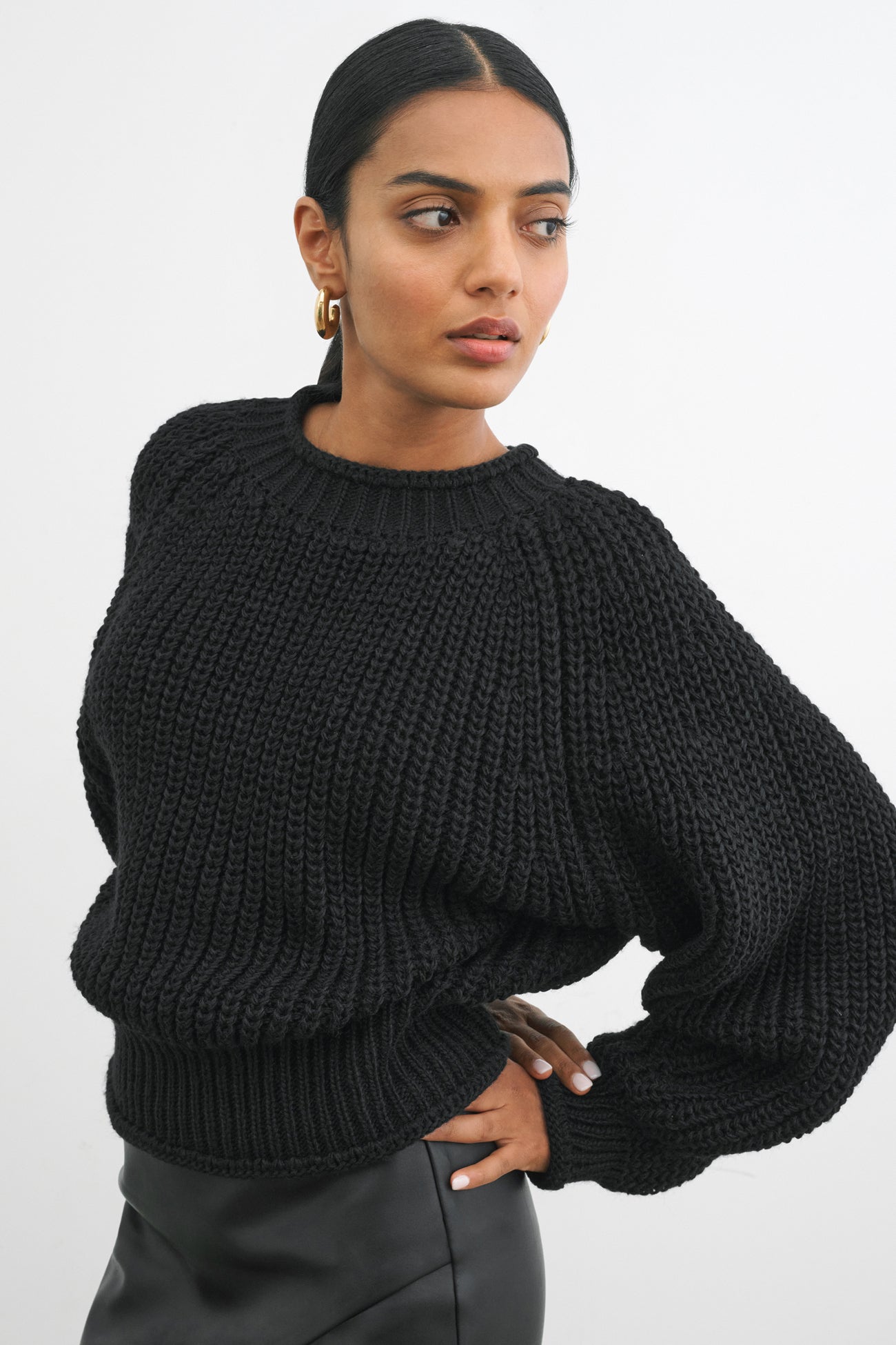 Lark Knit Sweater | Black