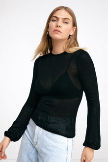 Alex Sheer Top | Black