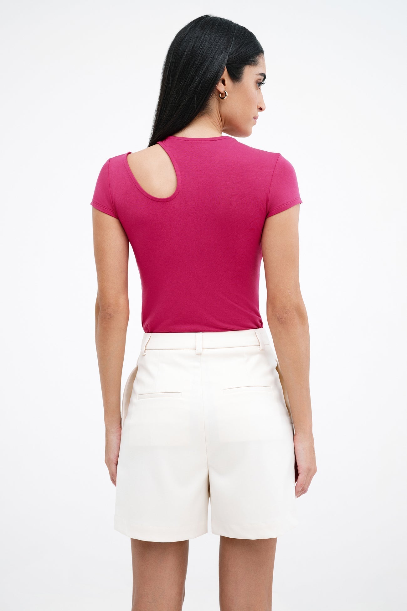 Rocio Cutout Top | Raspberry
