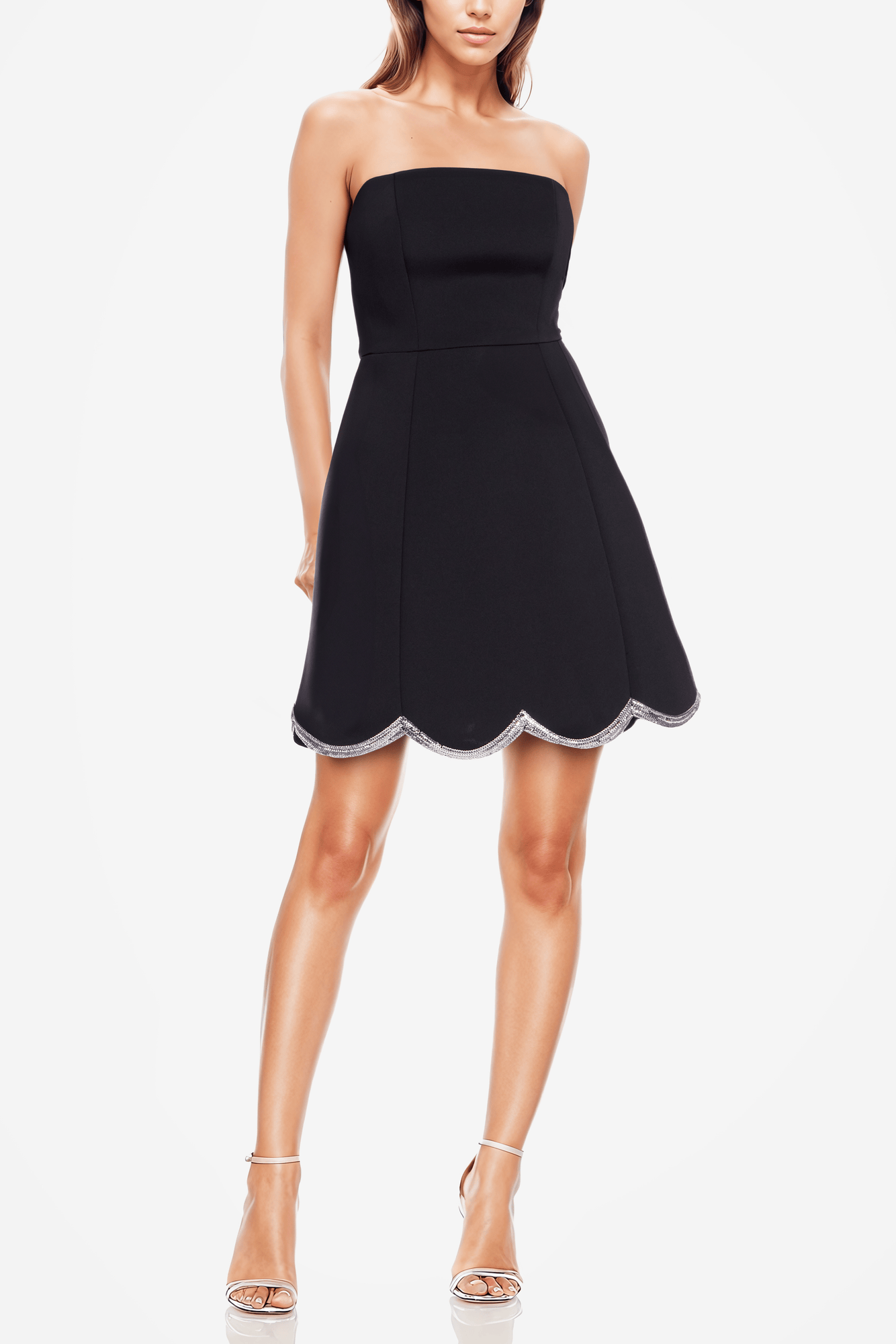 ONE33 SOCIAL | The Abigail Black Strapless Mini Cocktail Dress | Black
