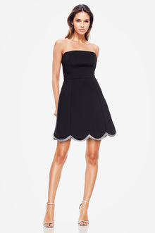 ONE33 SOCIAL | The Abigail Black Strapless Mini Cocktail Dress | Black