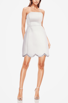ONE33 SOCIAL | The Abigail White Strapless Mini Cocktail Dress | White