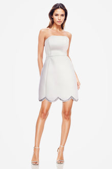 ONE33 SOCIAL | The Abigail White Strapless Mini Cocktail Dress | White