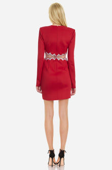ONE33 SOCIAL | The Teagan Sequined Cutout Red Mini Cocktail Dress | Red