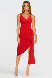 ONE33 SOCIAL | The Adeline Red Spaghetti Strap Cocktail Dress | Red