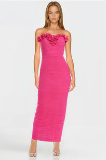 ONE33 SOCIAL | The Mia Strapless Ruffled Gown | Pink