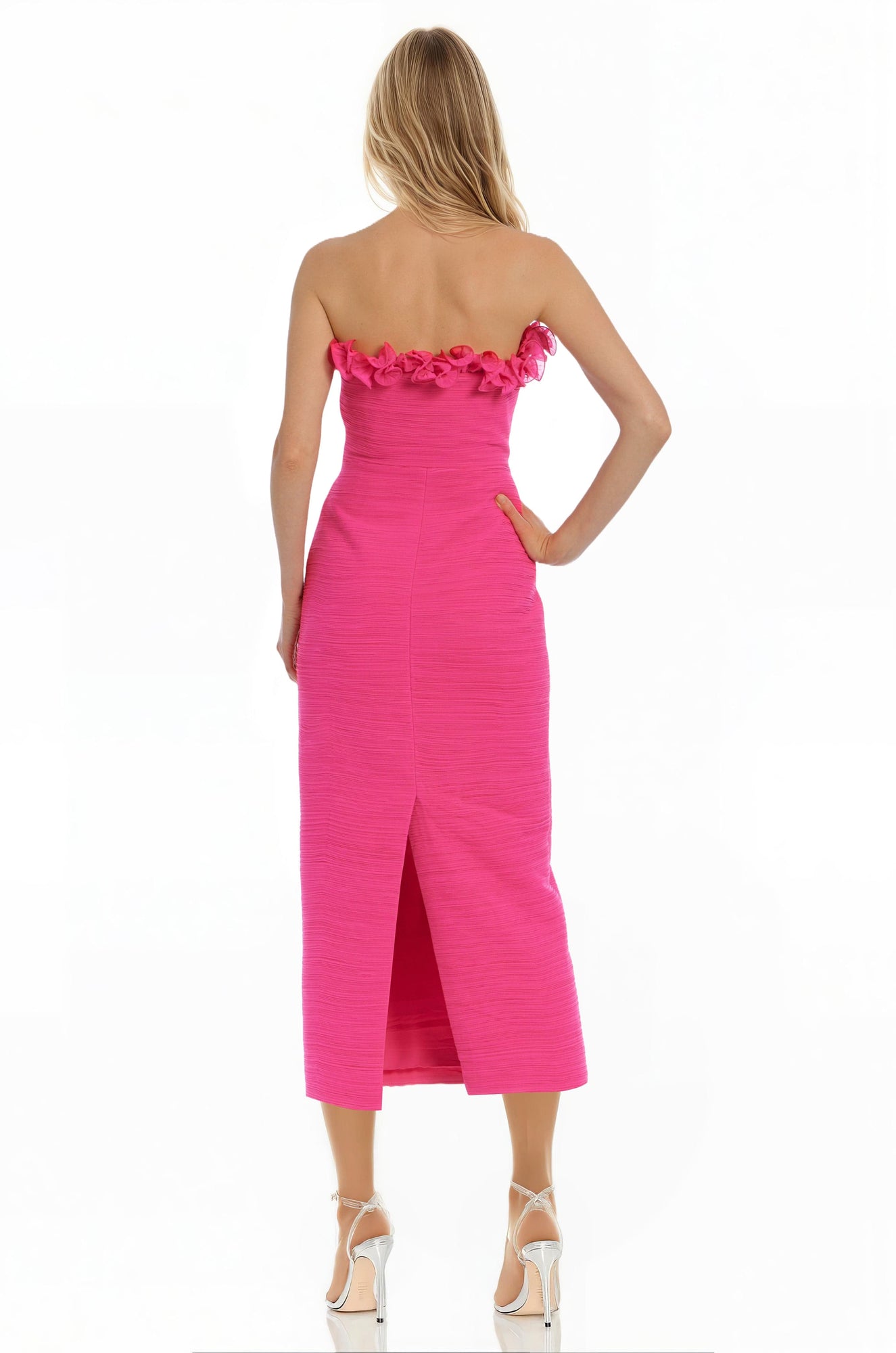 ONE33 SOCIAL | The Mia Strapless Ruffled Gown | Pink