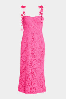 ONE33 SOCIAL | The Zoe Lace Flower Strap Cocktail Dress | Pink