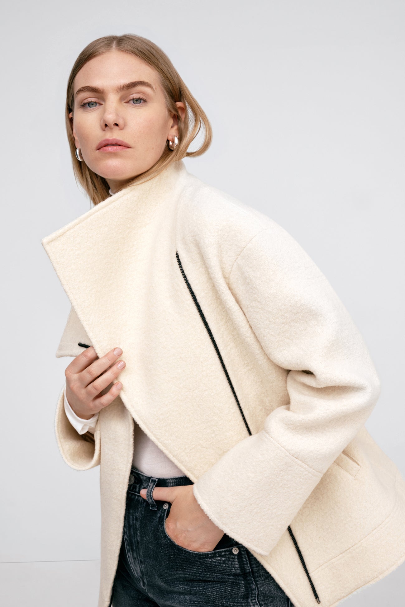 Melanie Wool Coat | Cream