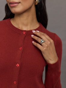 Monroe Cashmere Cardigan | Burgundy