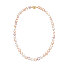 Round Strand Necklace | 14K Yellow Gold | White Freshwater Pearl9mm - 10mm