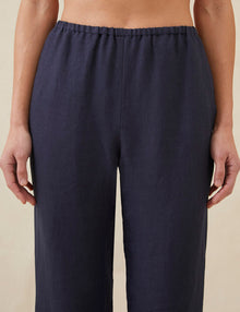 Womens | The Cocktail Pants in Linen | Midnight