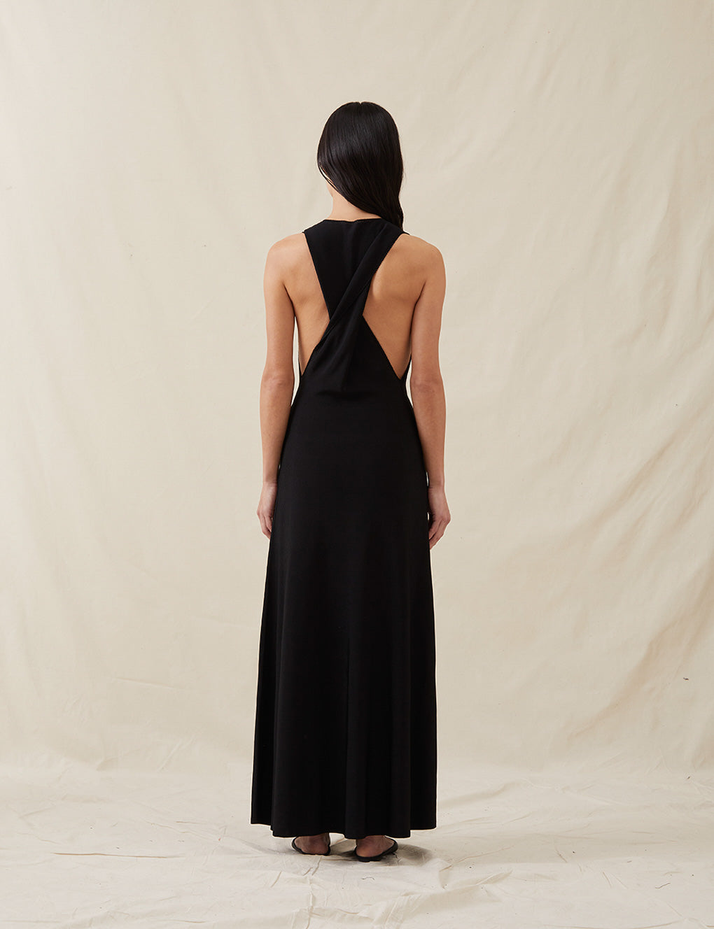 Womens | The Twist-Back Dress | Black