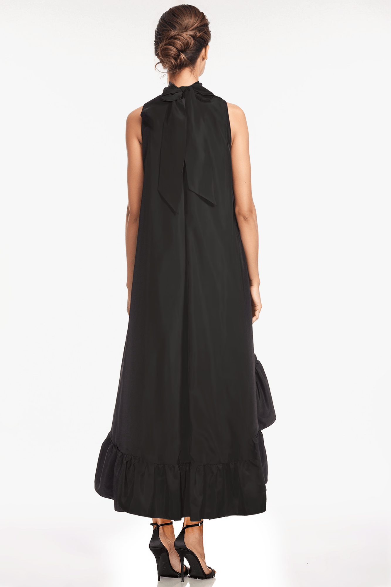 ONE33 SOCIAL | The Yolanda Black High-Low Maxi Gown | Black