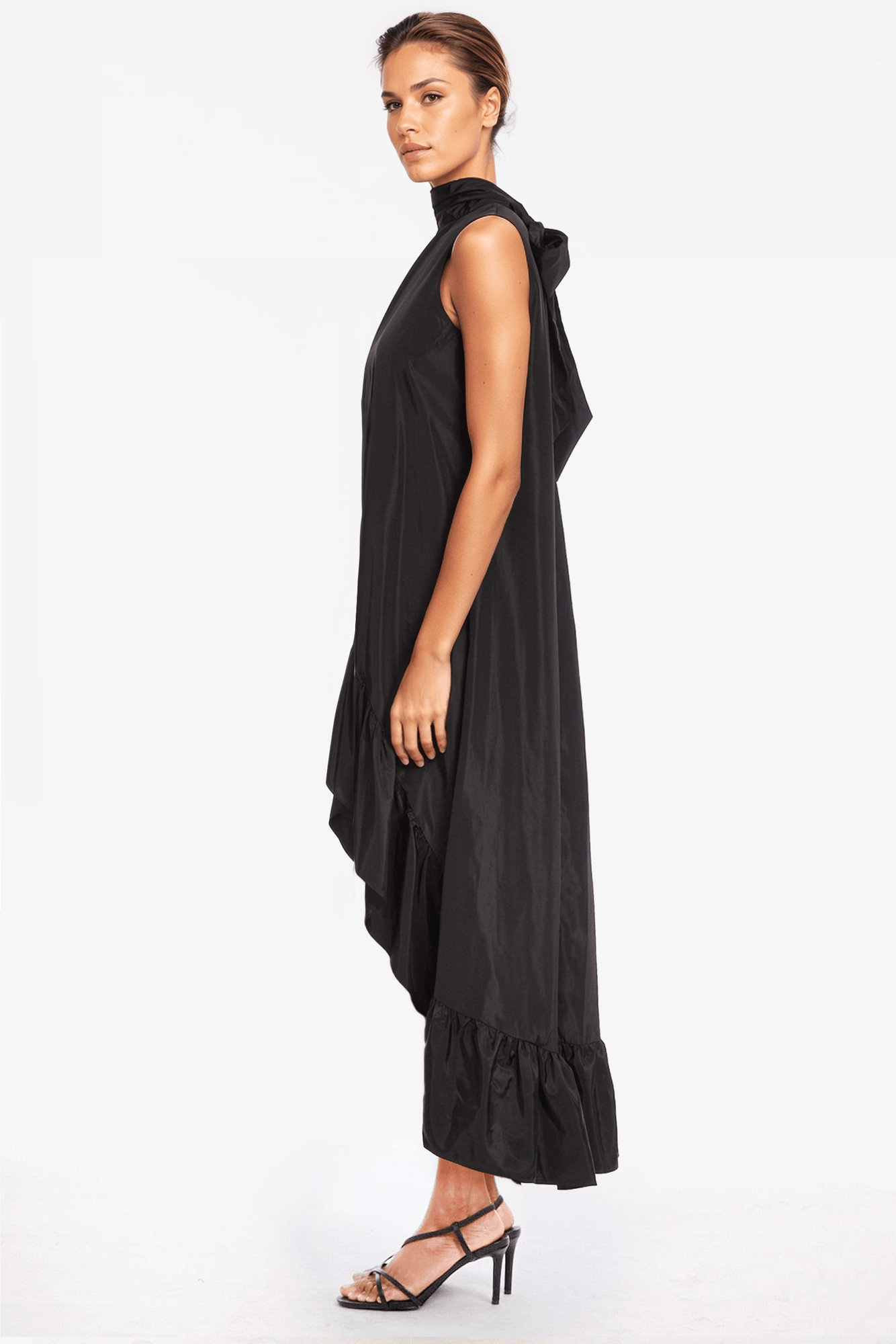 ONE33 SOCIAL | The Yolanda Black High-Low Maxi Gown | Black