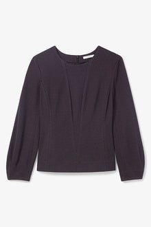 Packshot image of the rashida top in navy multi | Exclude | Still