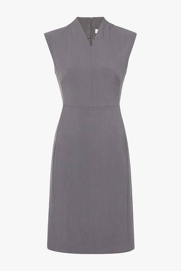 Packshot image of the Aditi Dress in Steel Gray | Exclude