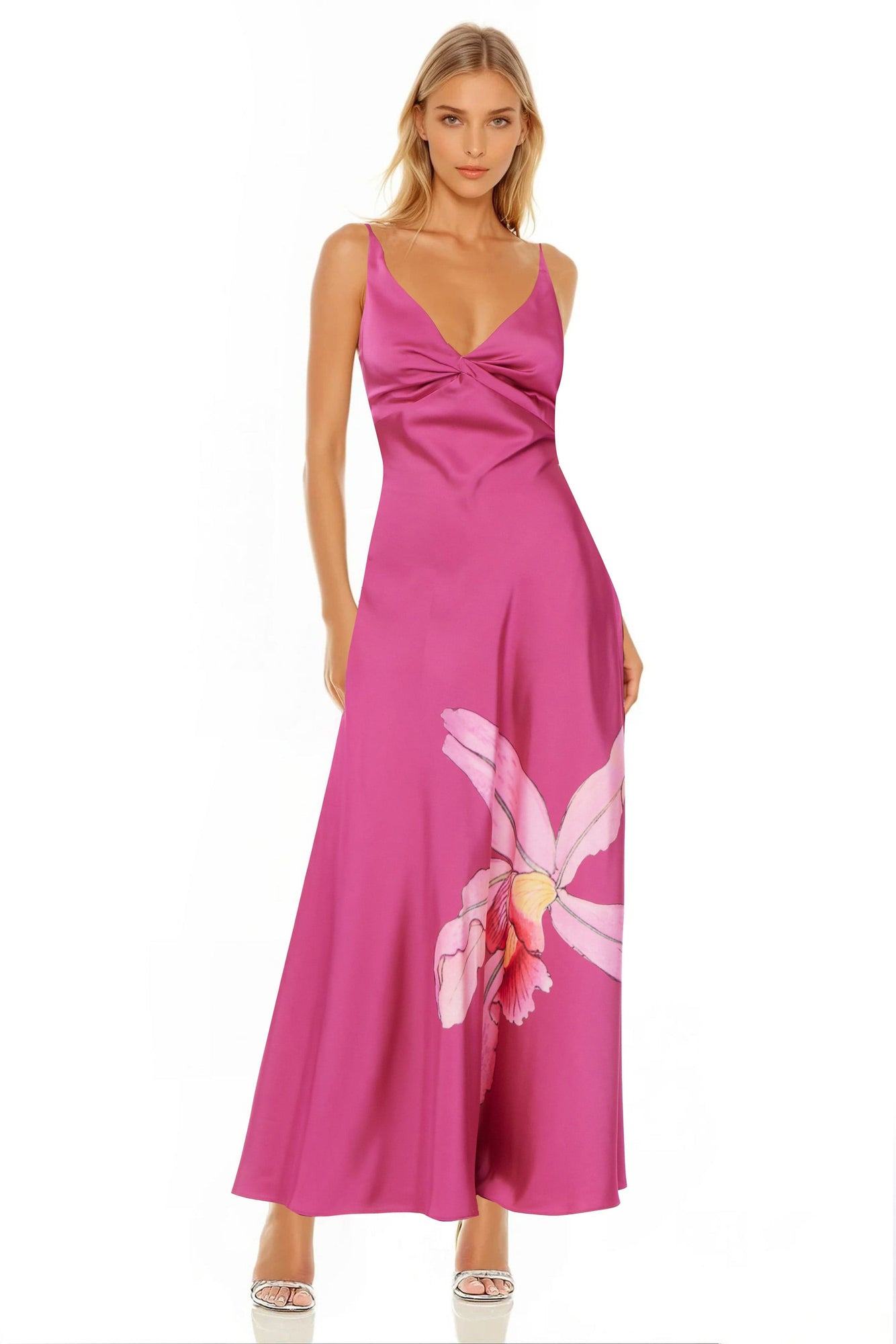ONE33 SOCIAL | The Maribel Pink Floral Gown | Pink
