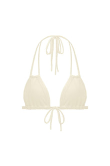 Euro Bow Bikini Top | Cream Rib