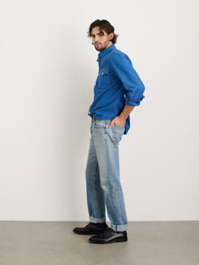 Men | Highland Shirt | Chamois Washed Cobalt