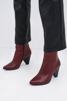 Leo Ankle Boots | Burgundy