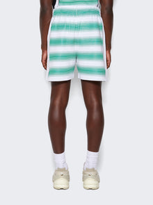 Men | CASABLANCA | Gradient Strip Sweatshorts Gradient Stripe | Green
