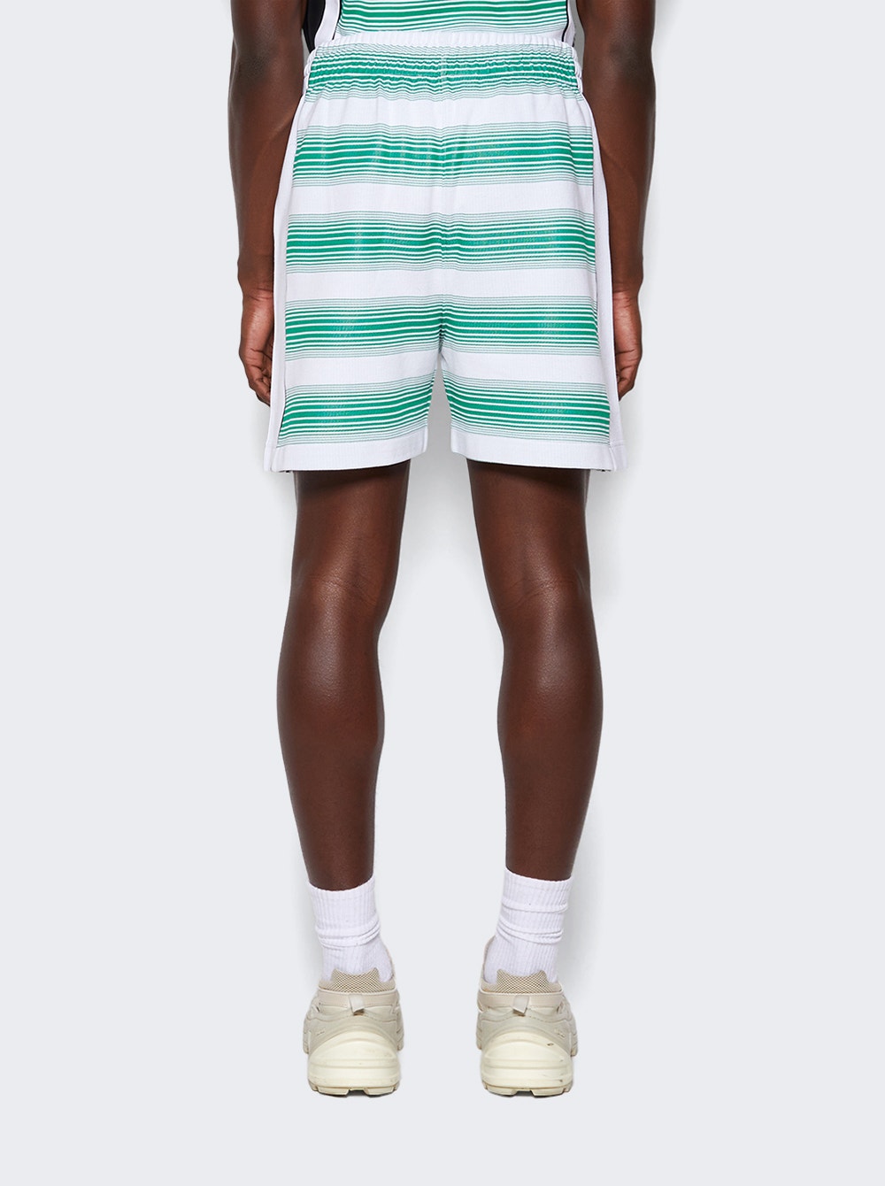 Men | CASABLANCA | Gradient Strip Sweatshorts Gradient Stripe | Green