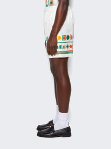 Men | CASABLANCA | Playful Eagle Shorts | White