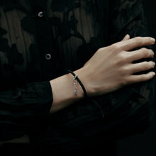 Snake Bracelet | Silver | Black String