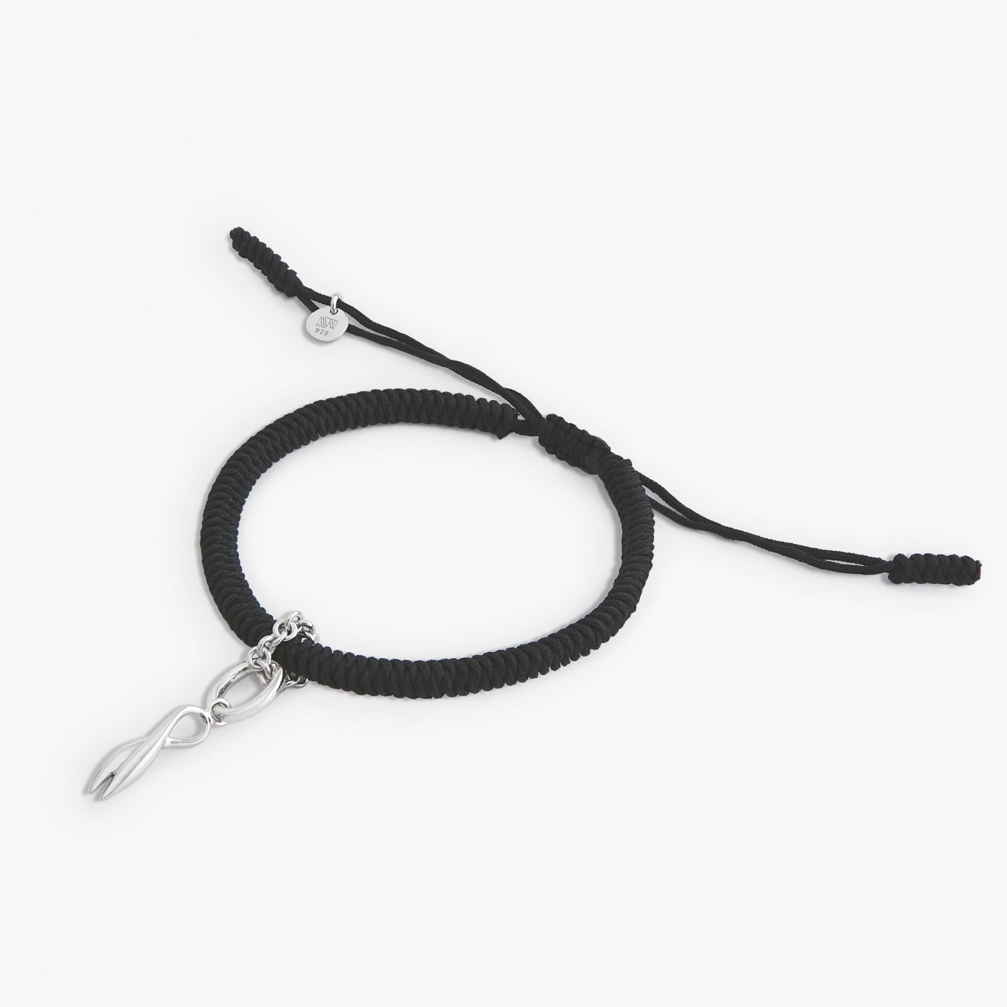 Snake Bracelet | Silver | Black String