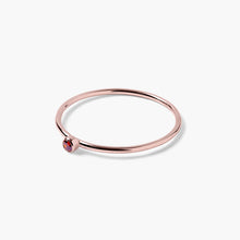 Dot Ring | 14K Rose Gold-Filled | Red Cubic Zirconia